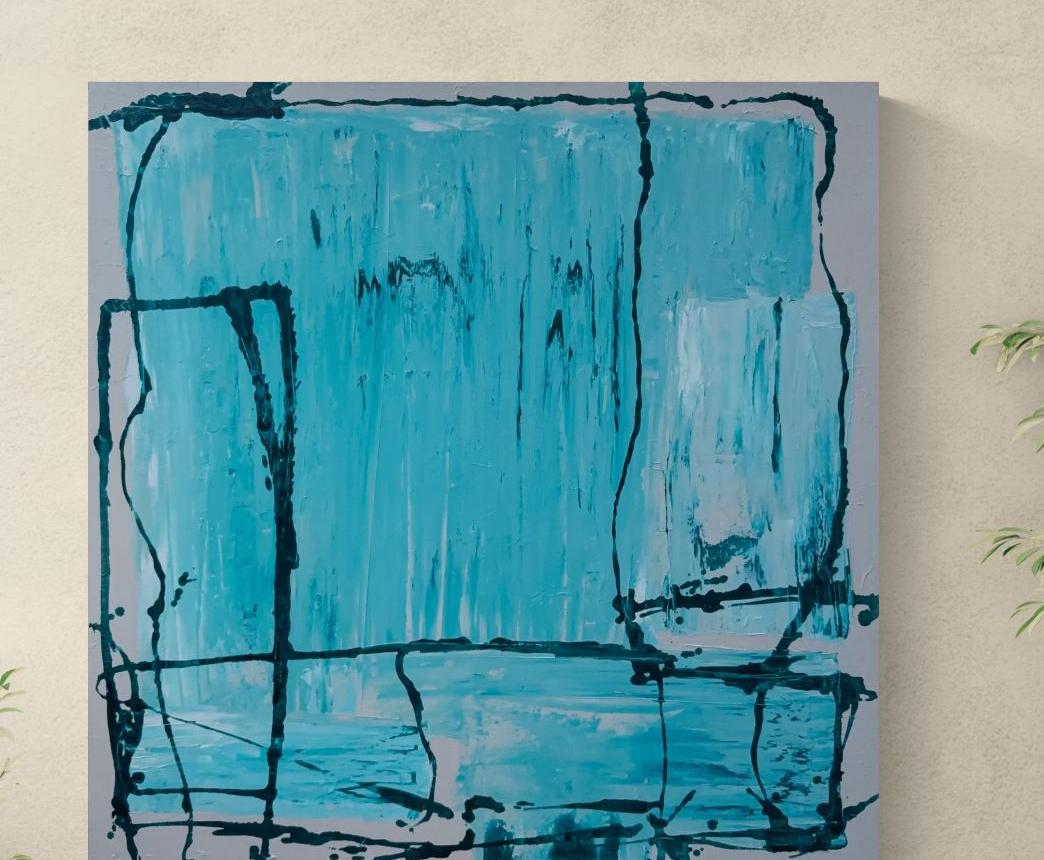 The quietest blue I could mix